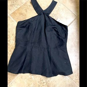 Ann Taylor Factory Linen Blend Halter Top